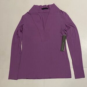 NWT Marie Saint Pierre Purple Long Sleeve Top Size 2